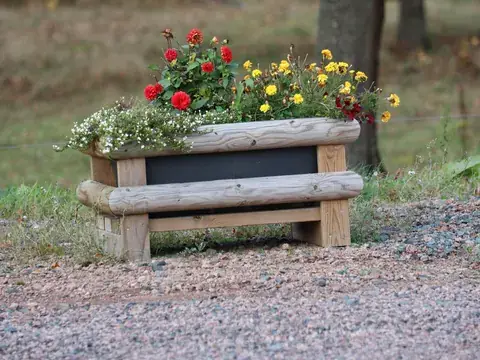 Wooden flower box